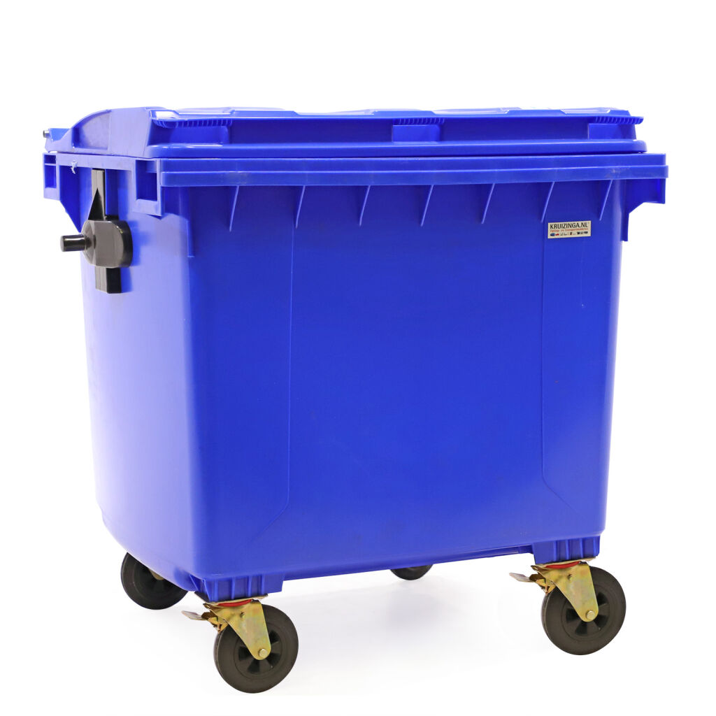 capacité 360 litres Conteneur à déchets Poubelle extérieure Élimination des déchets Tri des déchets Marron Conteneur à déchets en plastique conforme normes Europe 
