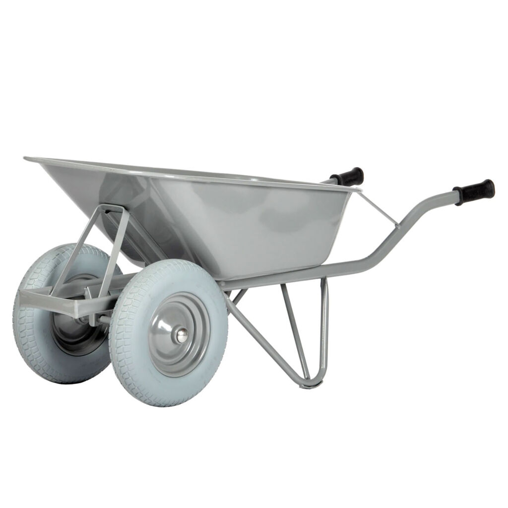 Universal wheelbarrow reinforced wheelbarrow  with 2 puncture proof tires