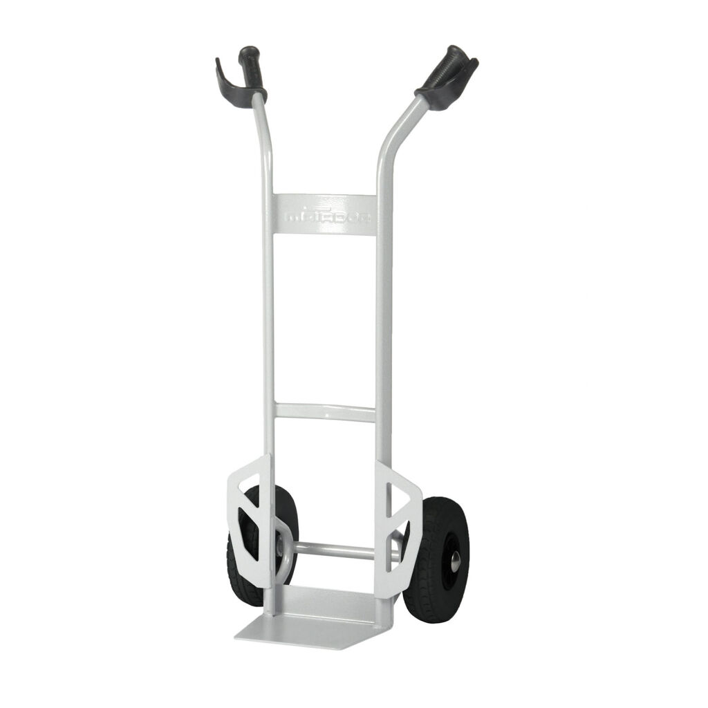 Steel sack truck fixed construction Diable manutention pneumatic tyres 260x85 mm