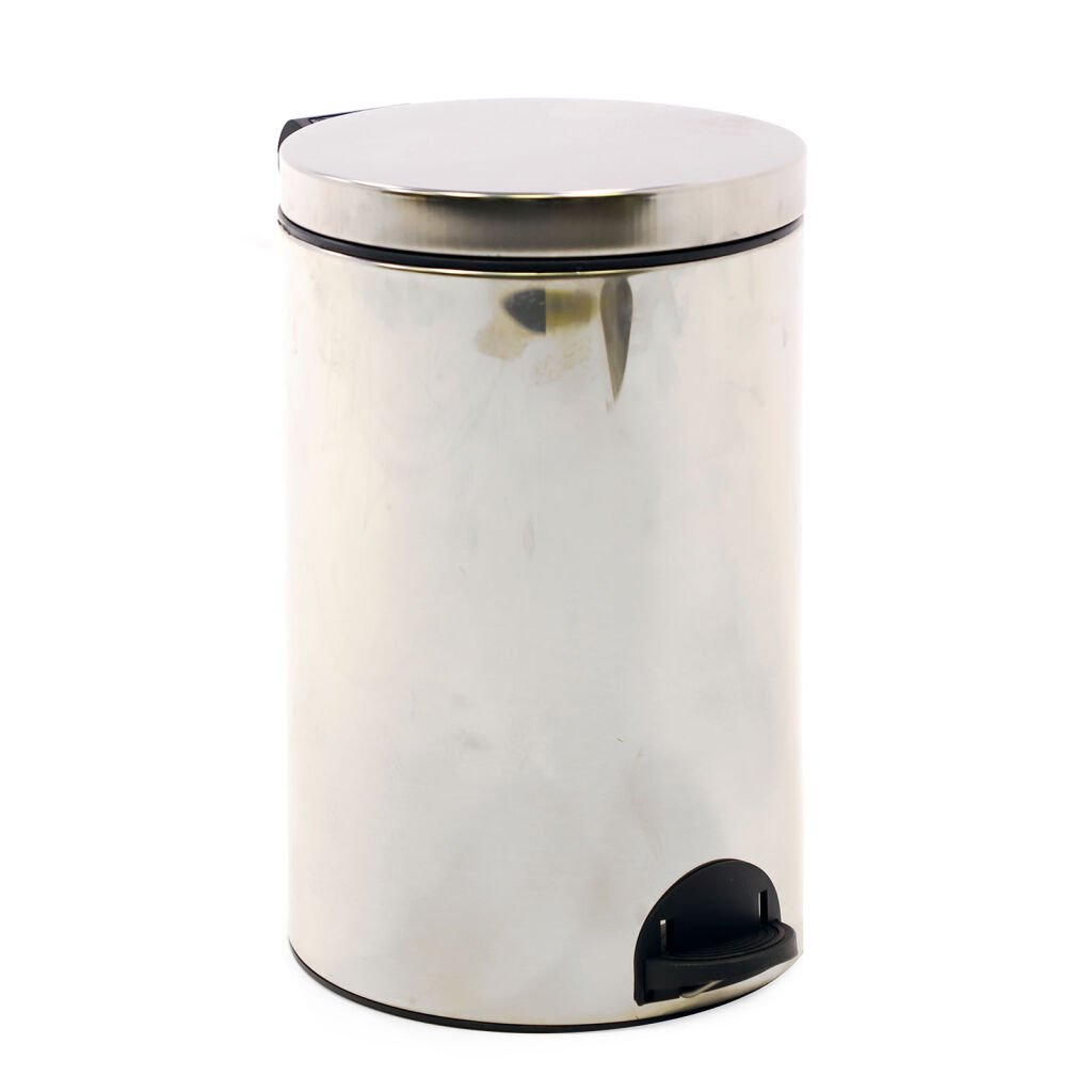 Gebruikte Afval en stalen afvalbak met deksel op pedaalframe Inhoud (ltr): 20 € 63,- |