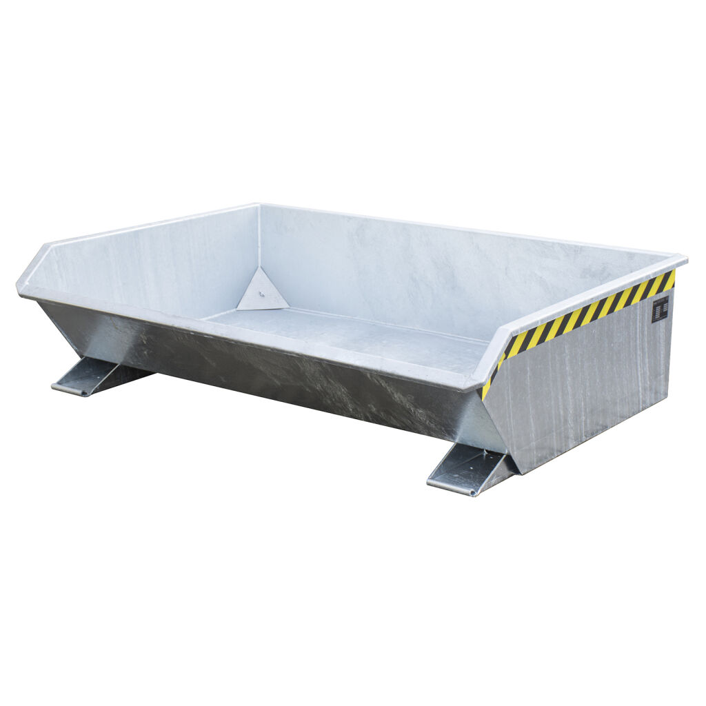 Spaandercontainer lage bouwhoogte incl. zeef