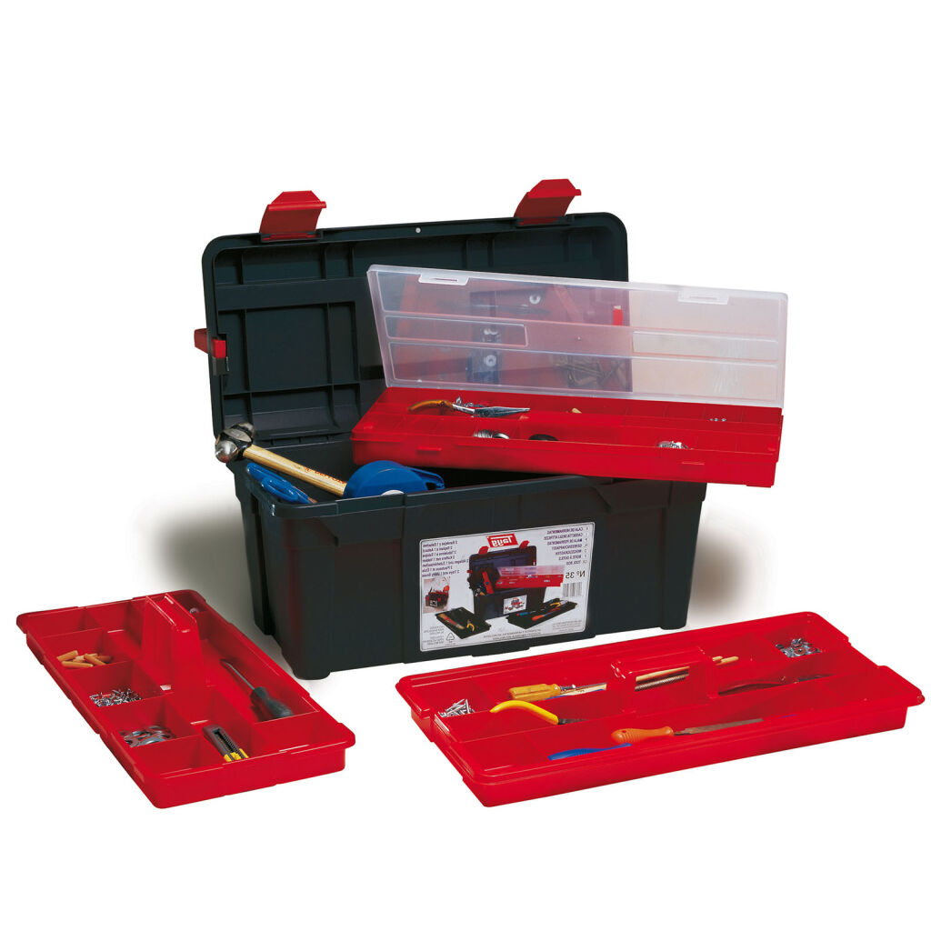 Caisse à outils Box-securité pour outils avec fermeture rapide double