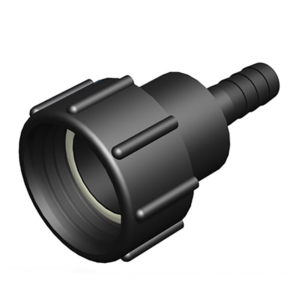 IBC container accessories adapter DIN61 / S60X6 female - ¾ inch hose tail