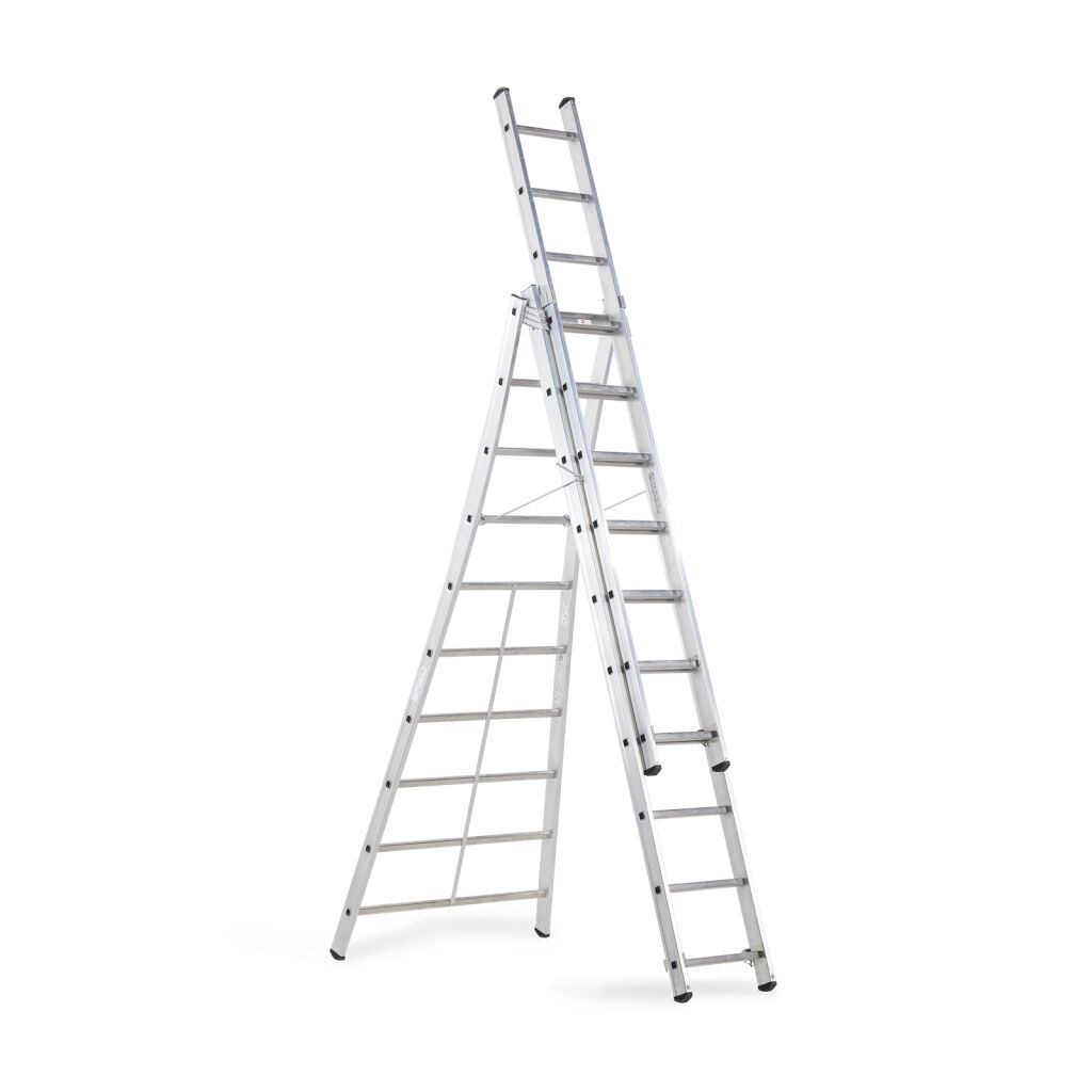 Echelle transformable 3-pièces connecté, 3x10 marchepieds