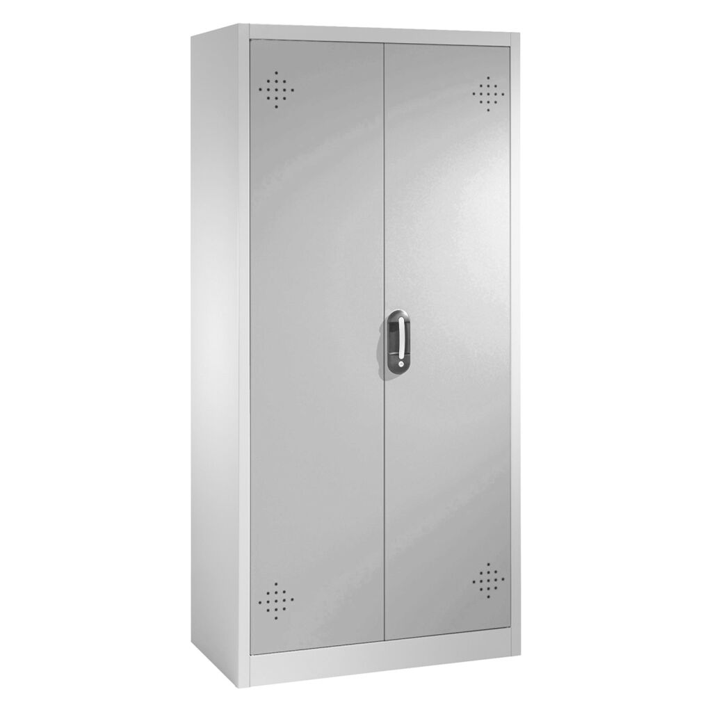Armoire de sûreté avec 2 porte coulissante avec perforation d’aération et 4 bacs de rétention