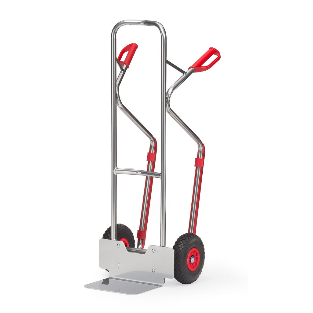 Diable en tube aluminium Fetra diable alu léger roues increvable 260x85 mm