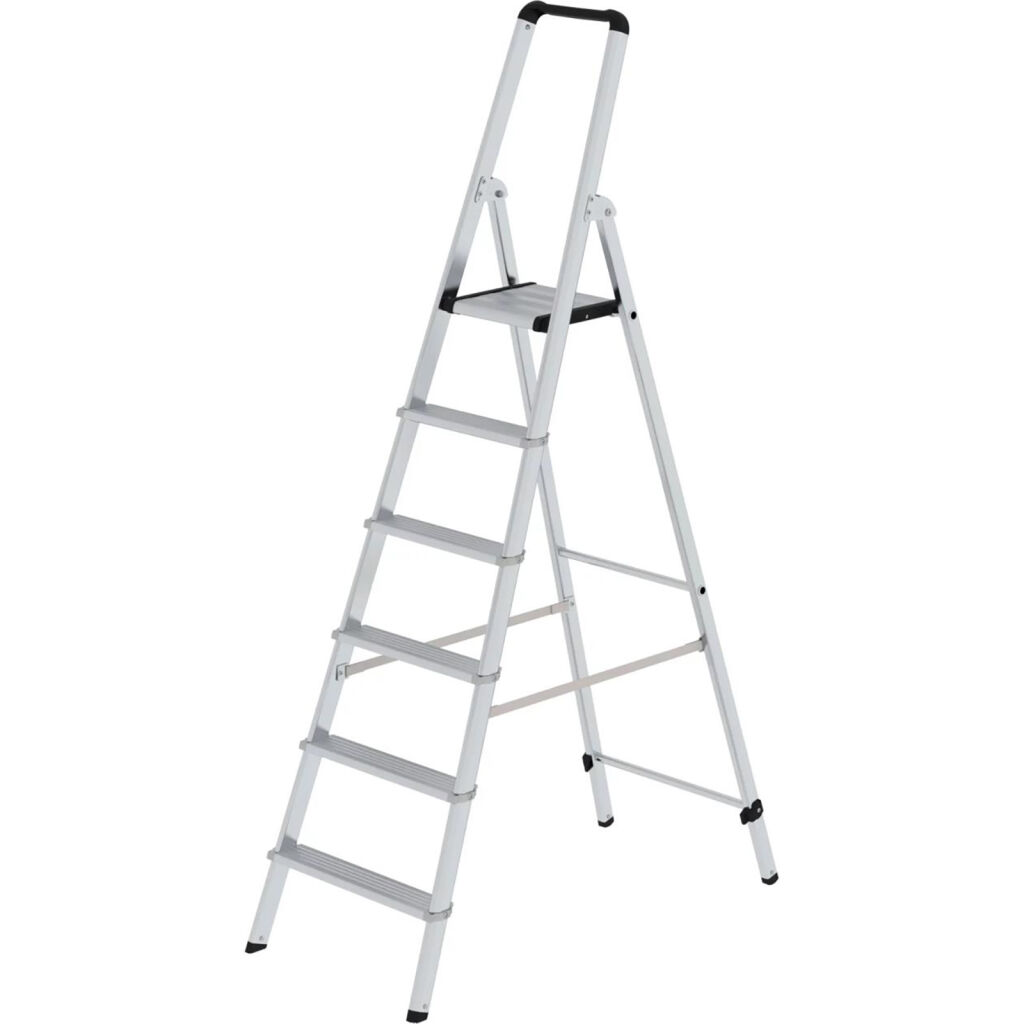 Industrial stairs single-sided, 6 steps incl. platform