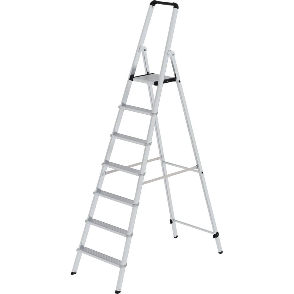 Industrietreppe einseitig begehbar, 7 Stufen inkl. plattform