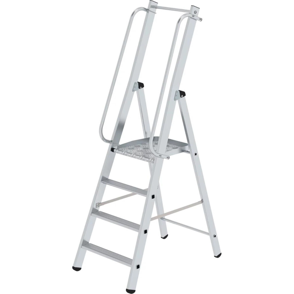 Industrial stairs single-sided work platform, 4 steps incl. platform