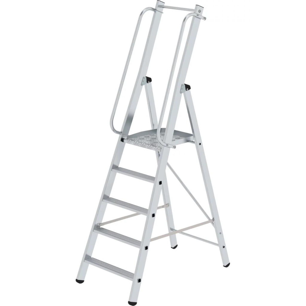 Industrietreppe einseitig begehbar, 5 Stufen inkl. plattform