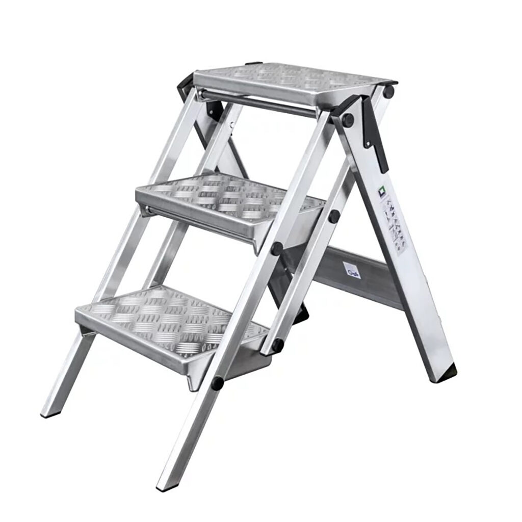 Industrietreppe einseitig begehbar, 3 Stufen inkl. Plattform