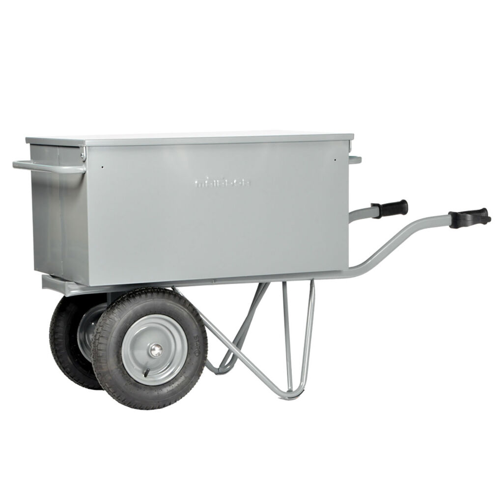 Tool wheelbarrow with 2 pneumatic tyres