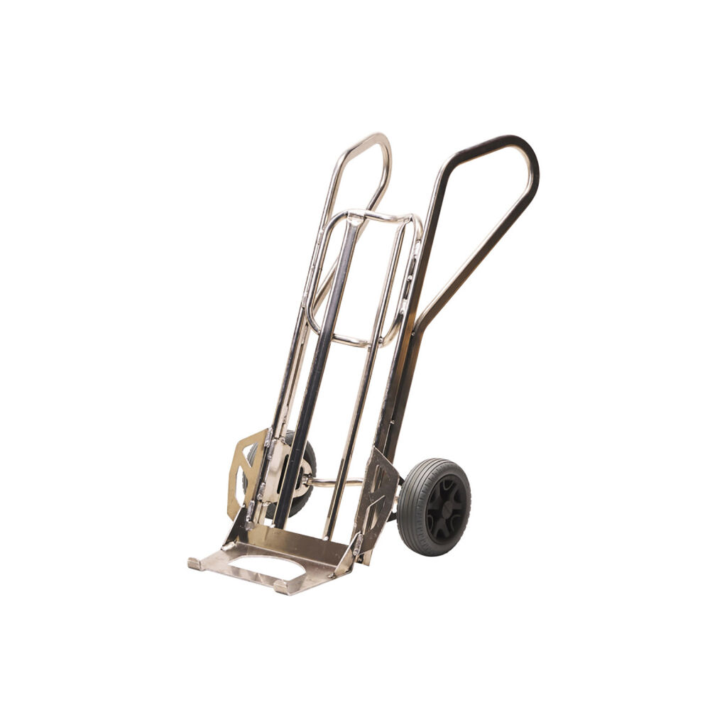 Diable en tube aluminium chariot porte bouteilles à gaz en aluminium avec 2 roues anti- crevaison