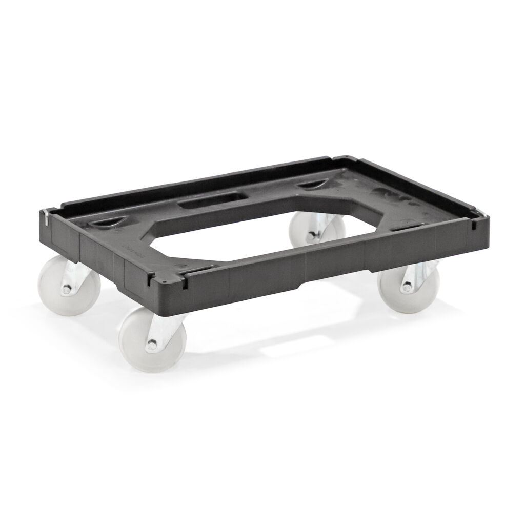 Onderwagen rolplateau koppelbaar, geschikt voor eurobakken 600x400 mm 