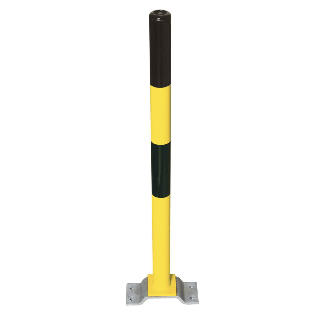 Protection posts protective post  removable protective pole yellow-black, ø 76 mm