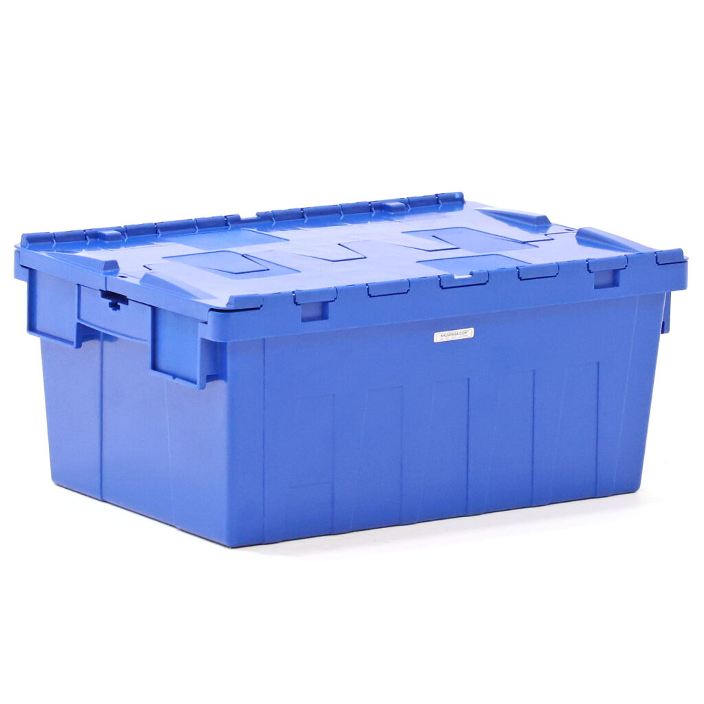 Bac de distribution muni d'un couvercle en 2 parties