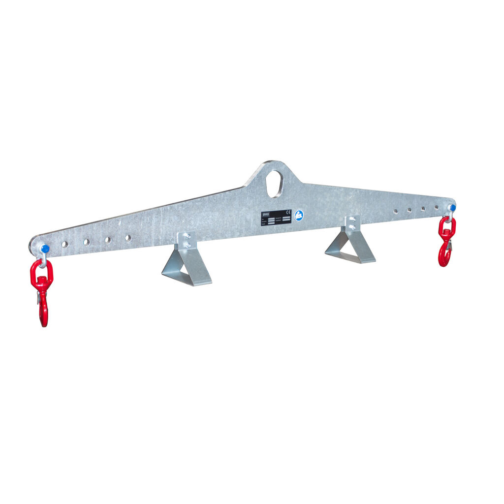 Traverse met 2 verstelbare draailasthaken 800-1200 mm 
