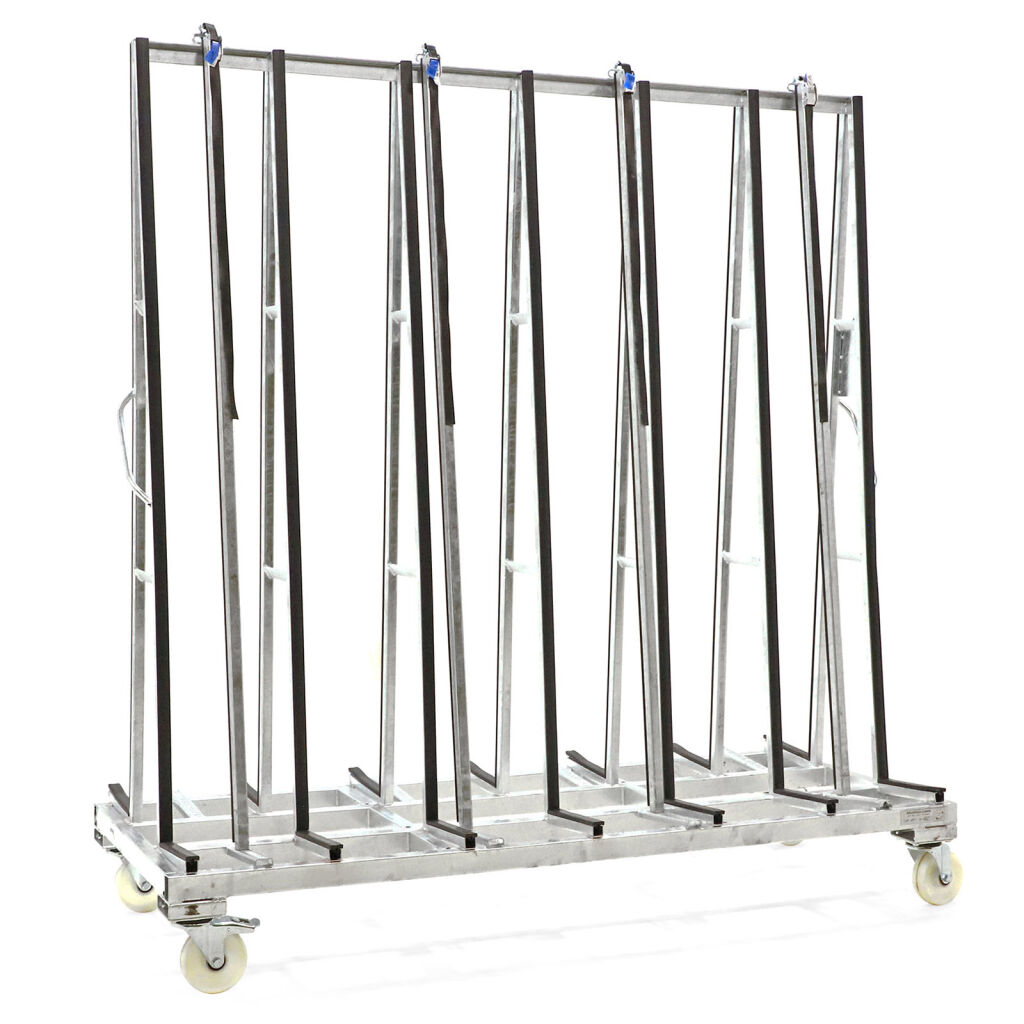 Glasbokken glas/platenwagen dubbelzijdige belading