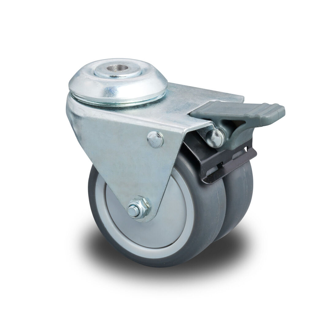 Zwenkwielen zwenkwiel met rem Ø 75x48 mm