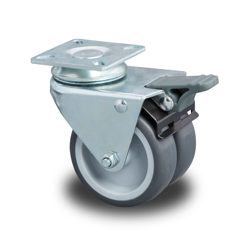 Castor wheels castor wheel with brake Ø 75x48 mm