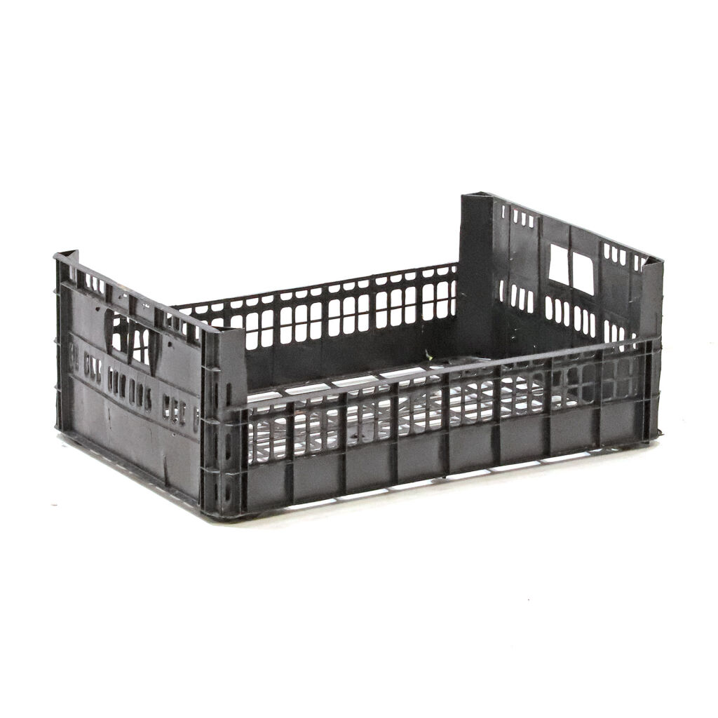 Used Euronorm stacking bins walls + floor perforated