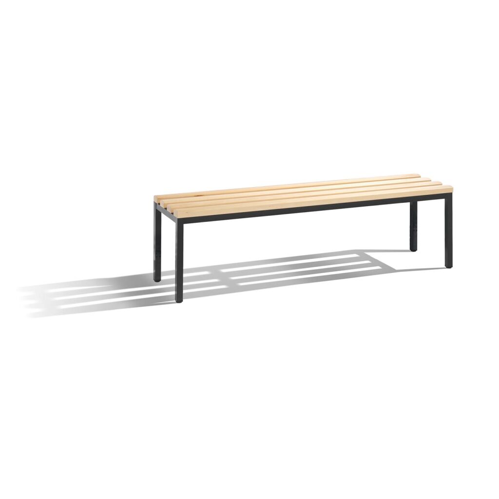 Cloakroom bench without superstructure