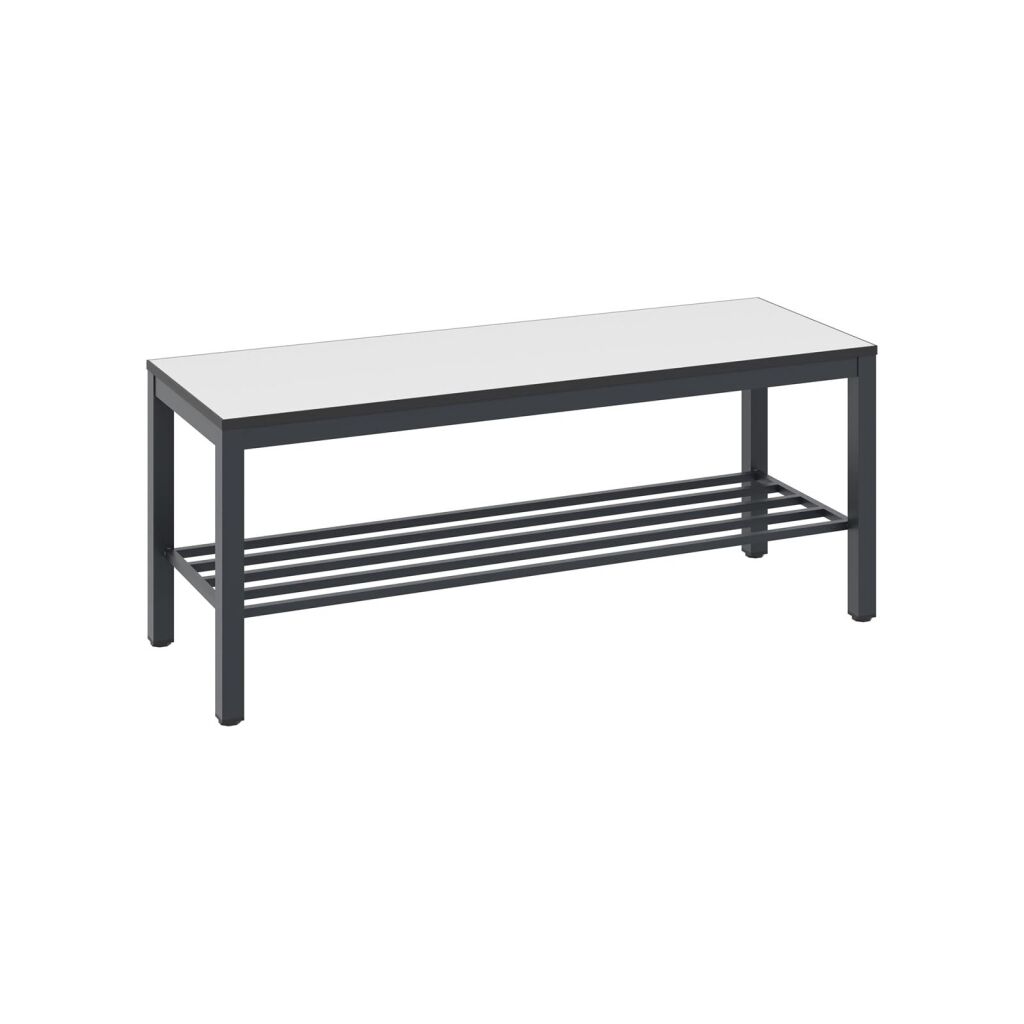 Banc vestiaire sans construction, avec porte-chaussures