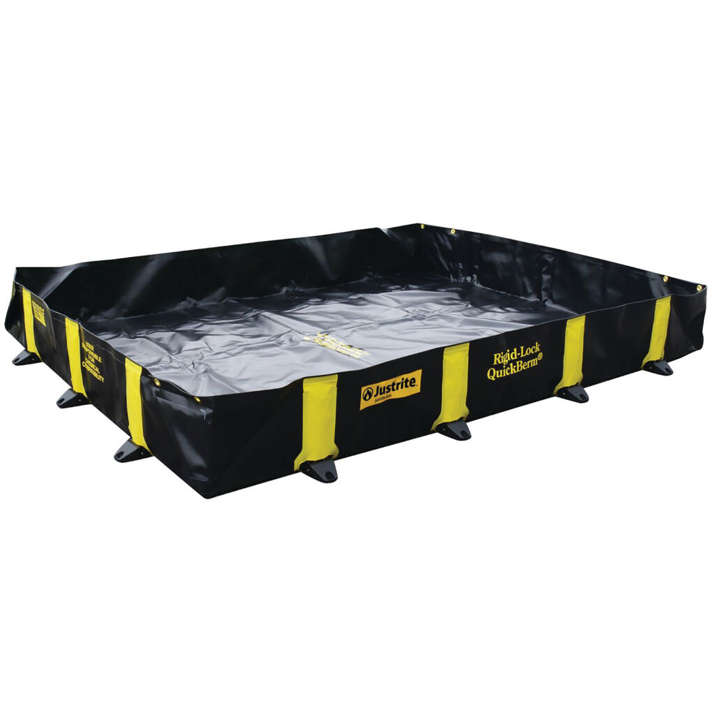 Bac de rétention plastique stockage de fûts ou transicuves (IBC) construction rabattable-pliable