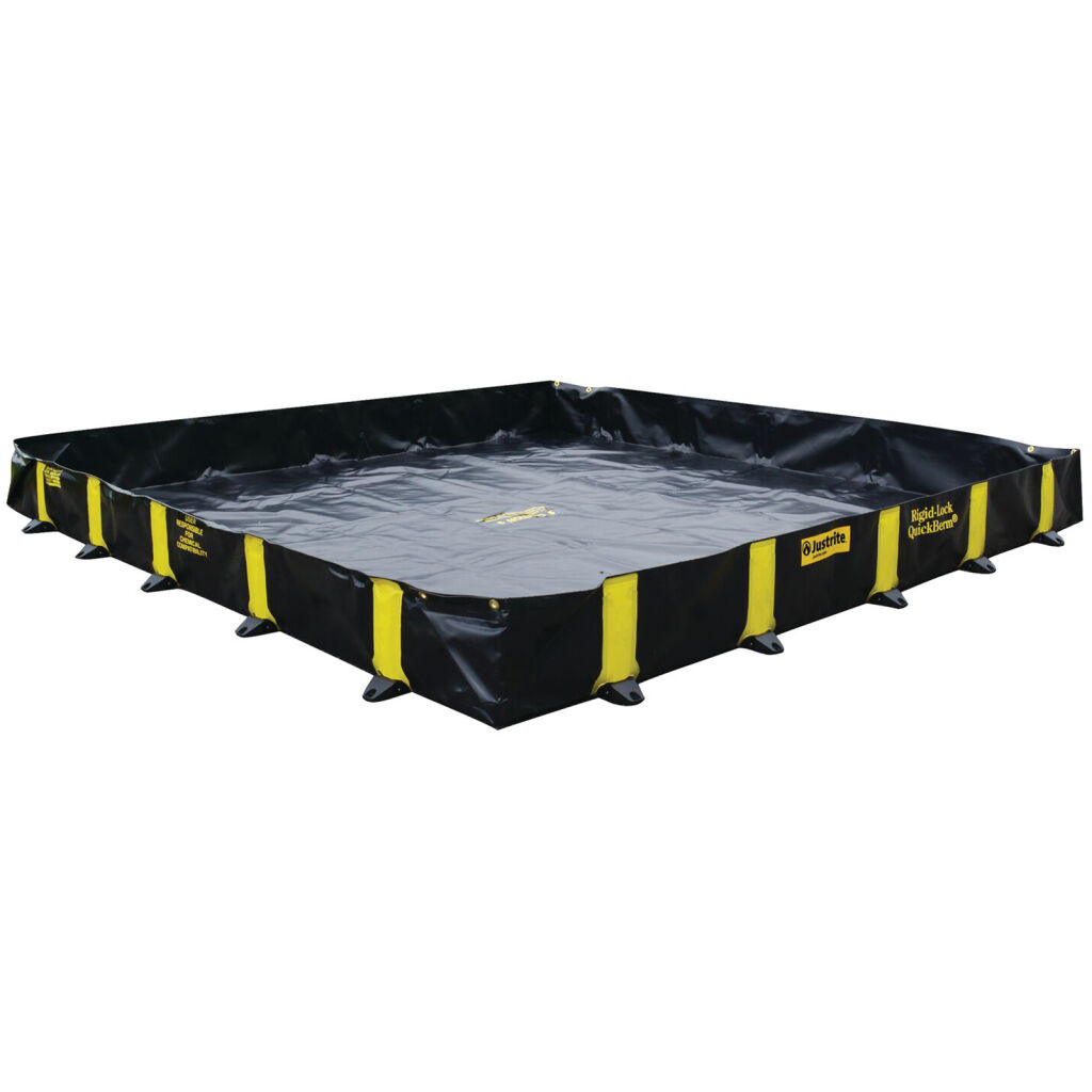 Bac de rétention plastique stockage de fûts ou transicuves (IBC) construction rabattable-pliable