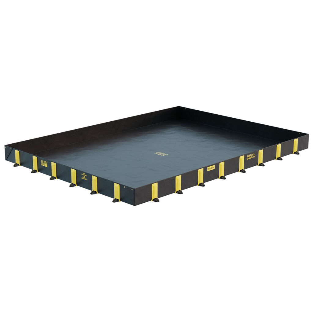 Plastic trays receptacle for IBC and drums fold down construction
