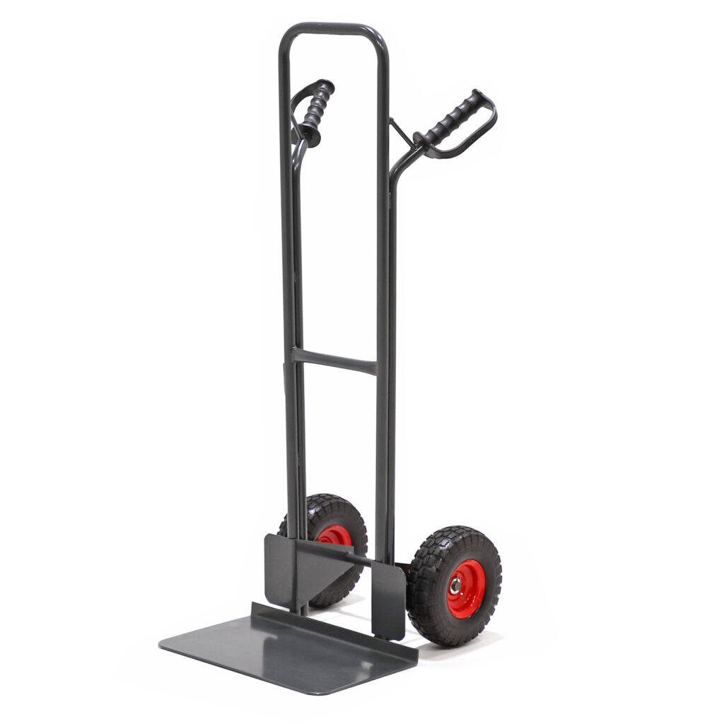 Steel sack truck fixed construction puncture-proof PU tyres 260x80 mm