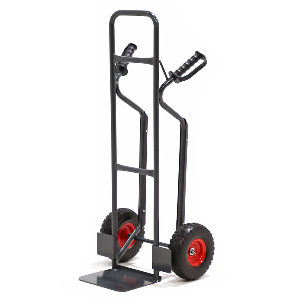Steel sack truck fixed construction puncture-proof PU tyres 260x80 mm