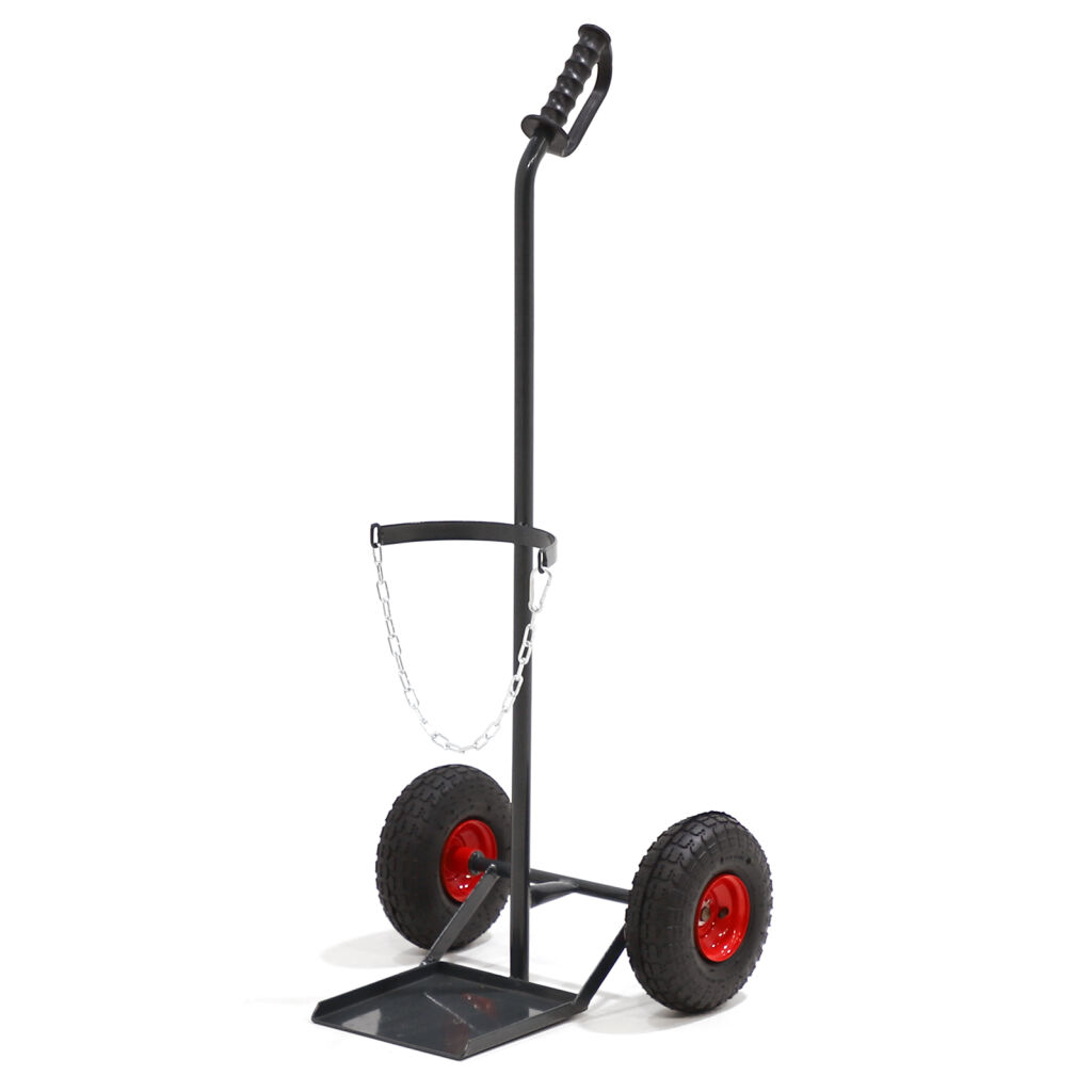 Gasflessen steekwagen vaste constructie voor 1 gasfles, 20, 40 of 50 liter, Ø 204-229 mm