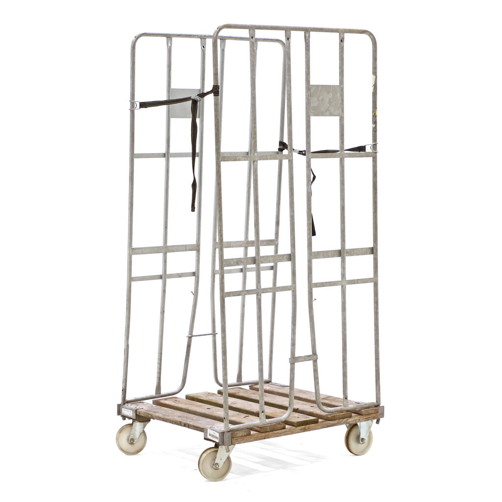 Rollwagen Gebraucht Rollbehälter 2-seitig mit Holzboden und Klemmgittern