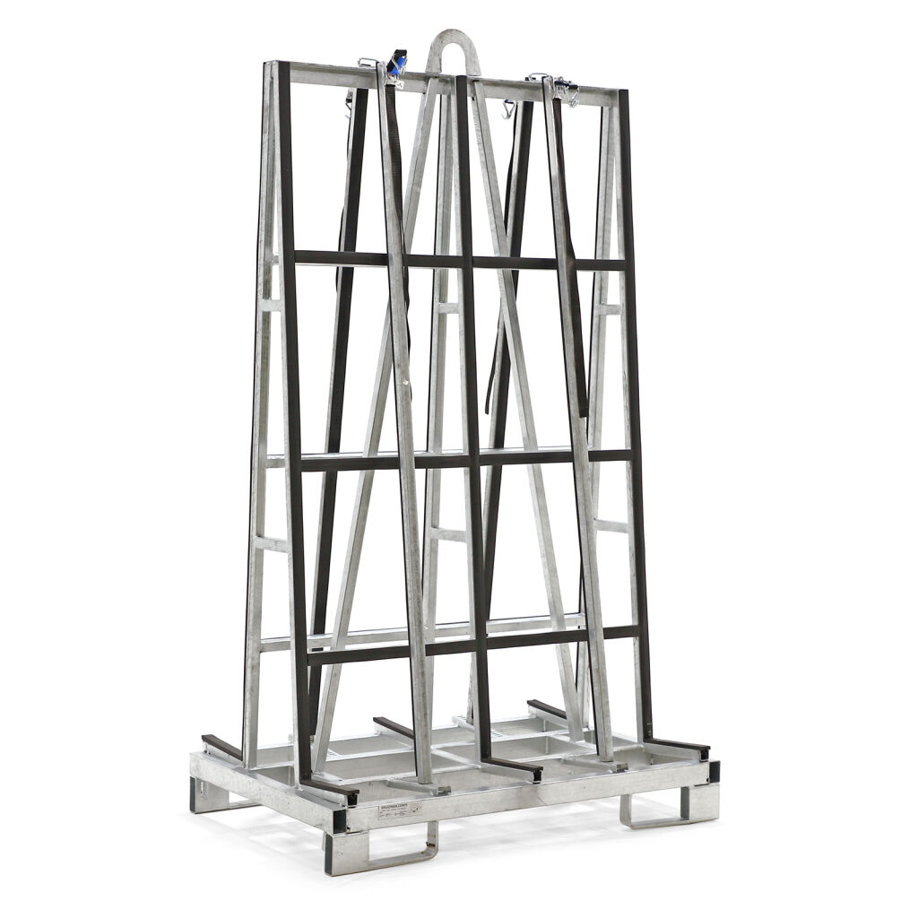 Glasbokken glastransportcontainer dubbelzijdige belading