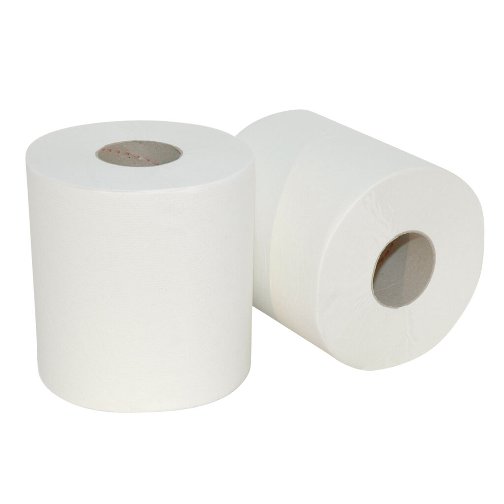 Poetsroldispensers midi poetspapier 2-laags cellulose poetspapier, 160 m - 6 rollen 