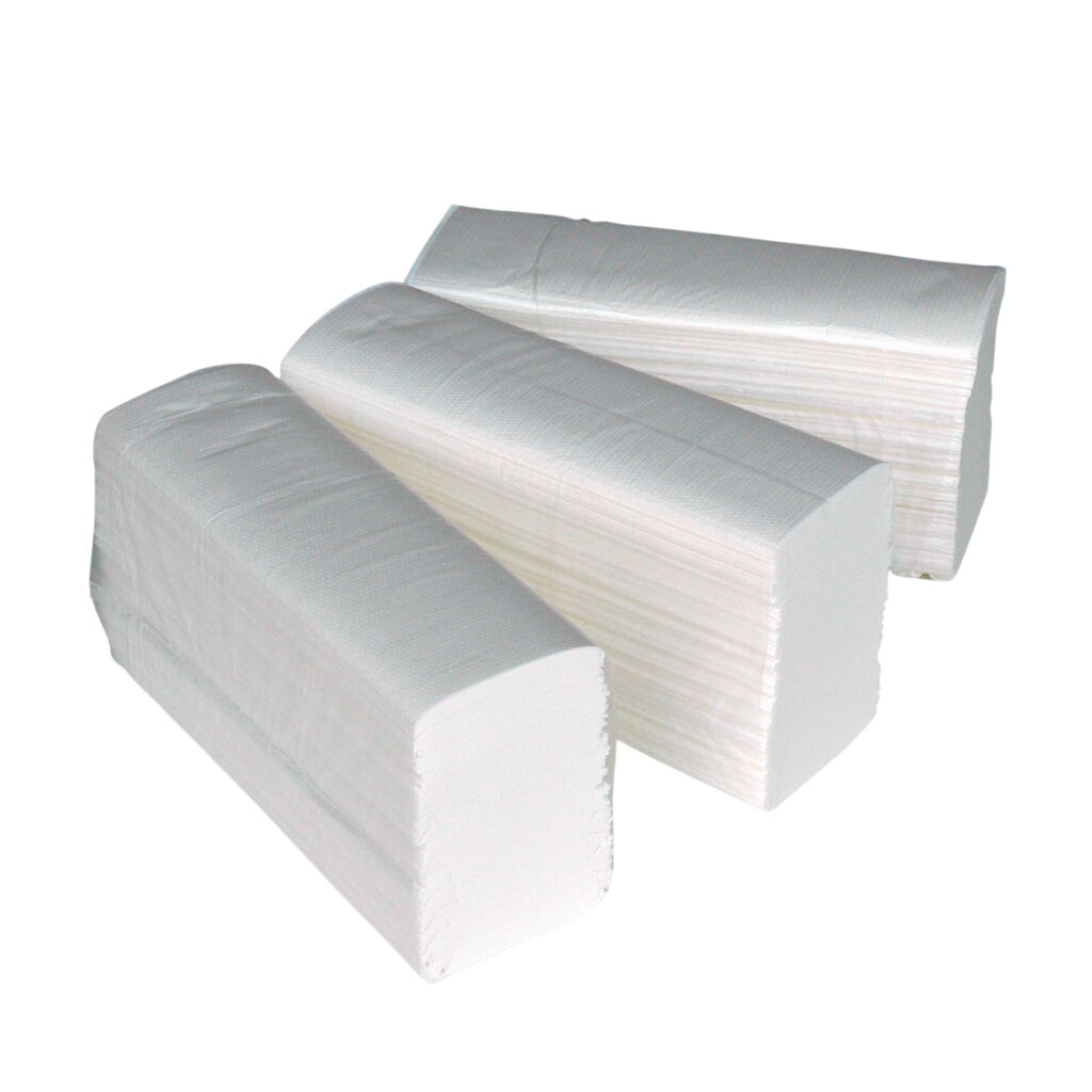 Handdoekdispensers handdoekpapier 2-laags handdoekpapier verlijmd 100% cellulose, 3750 stuks
