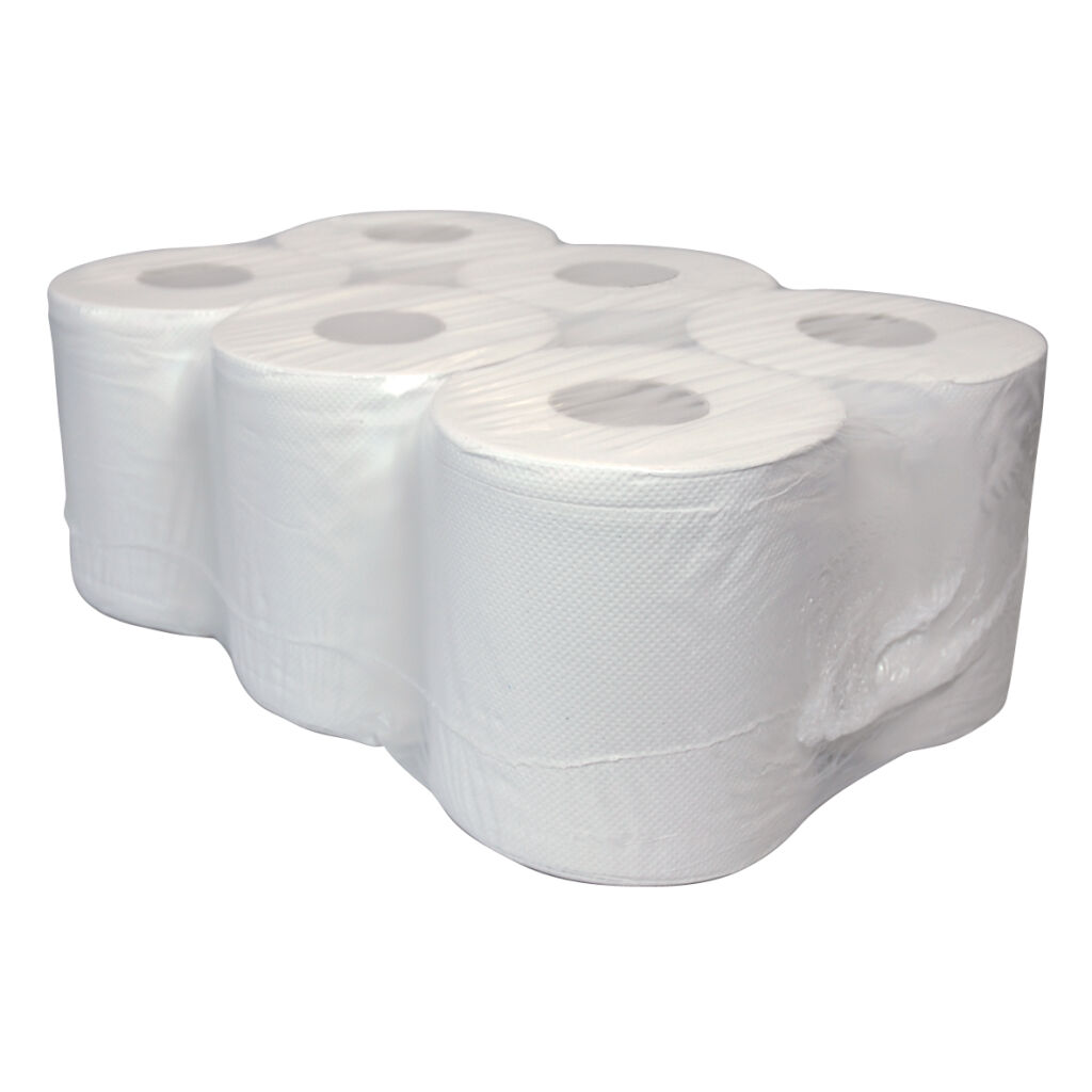 Poetsroldispensers midi poetspapier 2-laags cellulose poetspapier, 150 m - 6 rollen 