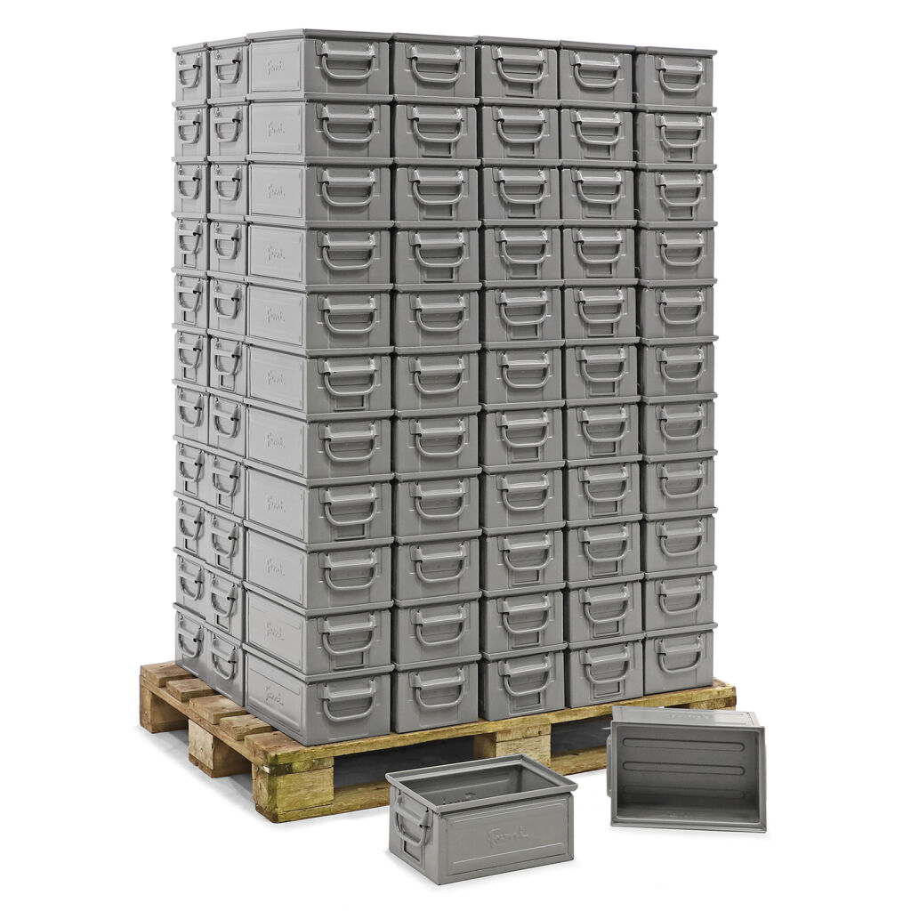 Storage bin steel all walls closed