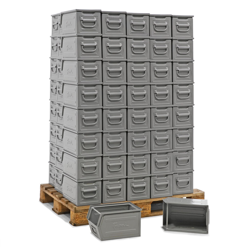 Storage bin steel grip opening