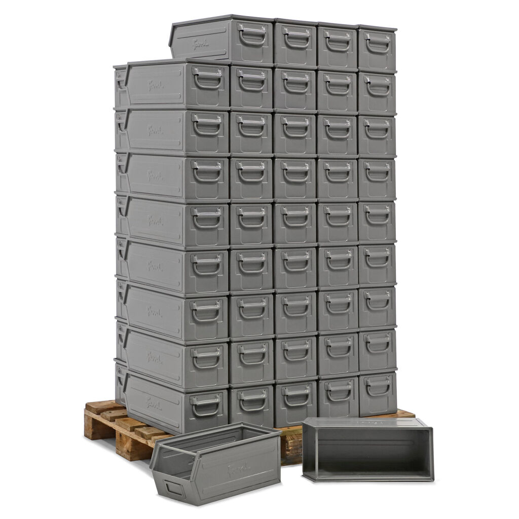 Storage bin steel grip opening
