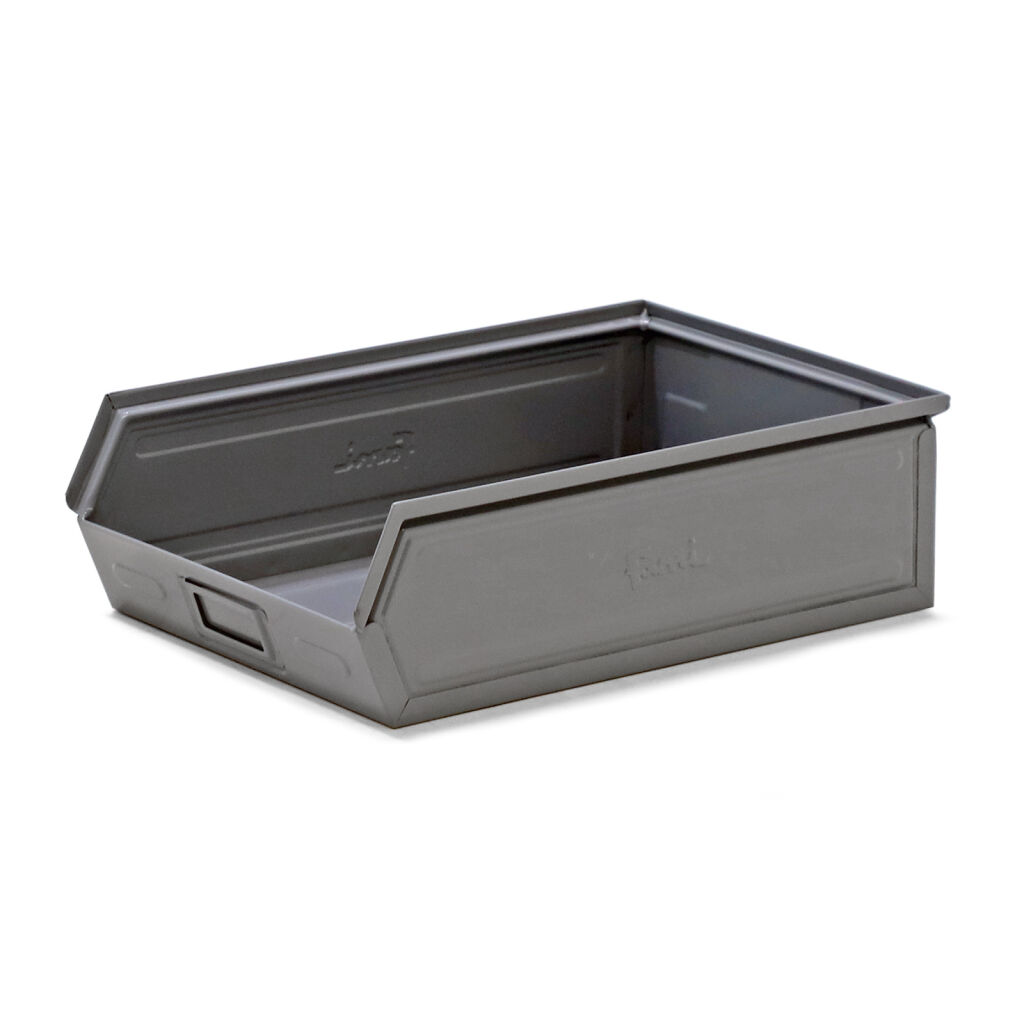 Storage bin steel grip opening