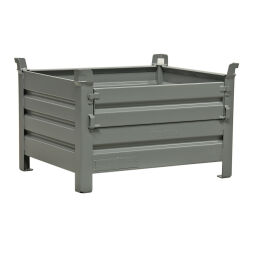Stacking box steel fixed construction stacking box 1 flap at 1 long side 1011086S