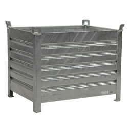 Caisse palette métallique construction compact avec quatre murs fermés