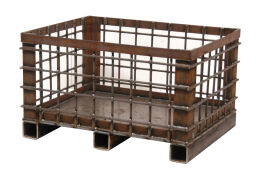 Mesh Stillages fixed construction stackable 4 sides Custom built.  L: 1000, W: 800, H: 600 (mm). Article code: 132-00007