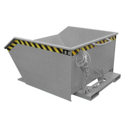 Automatic tilting automatic tilting container low construction height