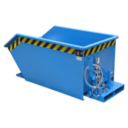 Automatic tilting automatic tilting container low construction height