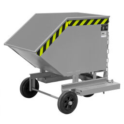 Tilting container automatic tilting container on wheels