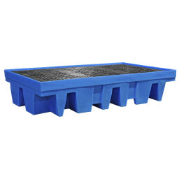 Plastic trays retention basin for 2 ibc