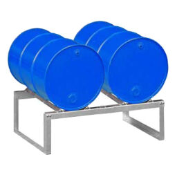 Retention Basin Aaccessoires Retention Basin drum rack for 2 x 200 l drums.  L: 1155, W: 775, H: 455 (mm). Article code: 40FA200-2